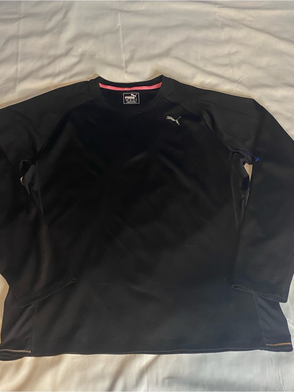 Mens PUMA Dry Cell Athletic Long Sleeve Shirt Size L Black Long Sleeve Pullover
